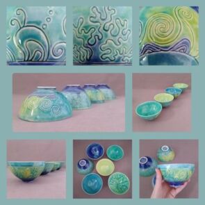 ceramique poterie faience bol mer vert bleu turquoise bretagne